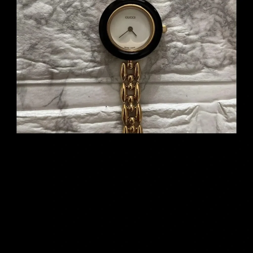 Gorgeous 14k Gold Plated Gucci Bezel Watch Bracelet
